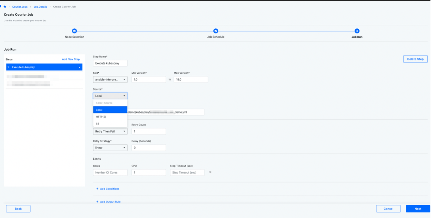 Screenshot of a computer screen displaying various fields and drop-down menus