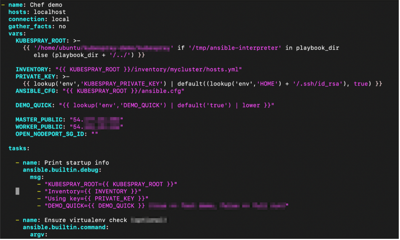 Screenshot displaying various lines of code in different colors
