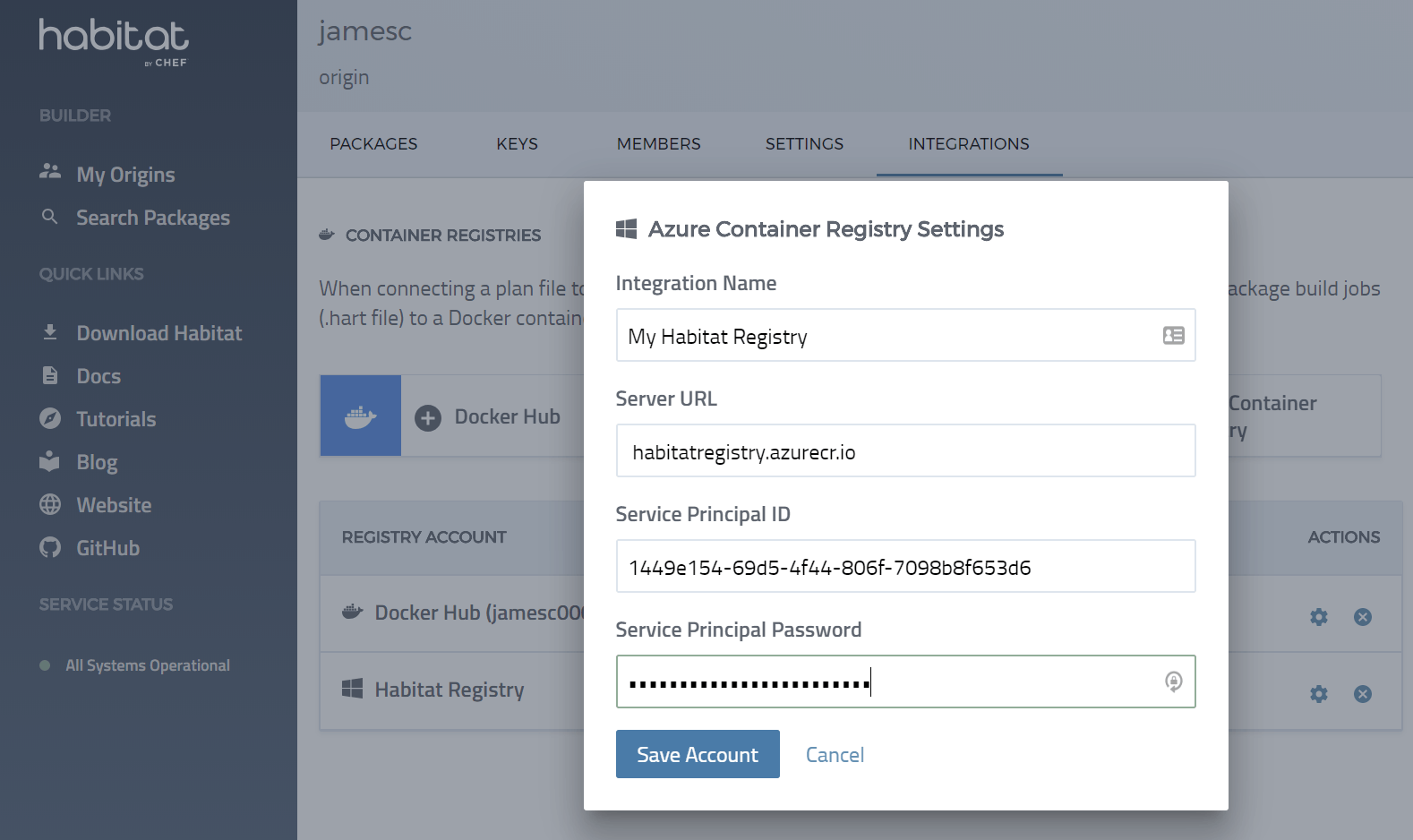 Add Registry to builder